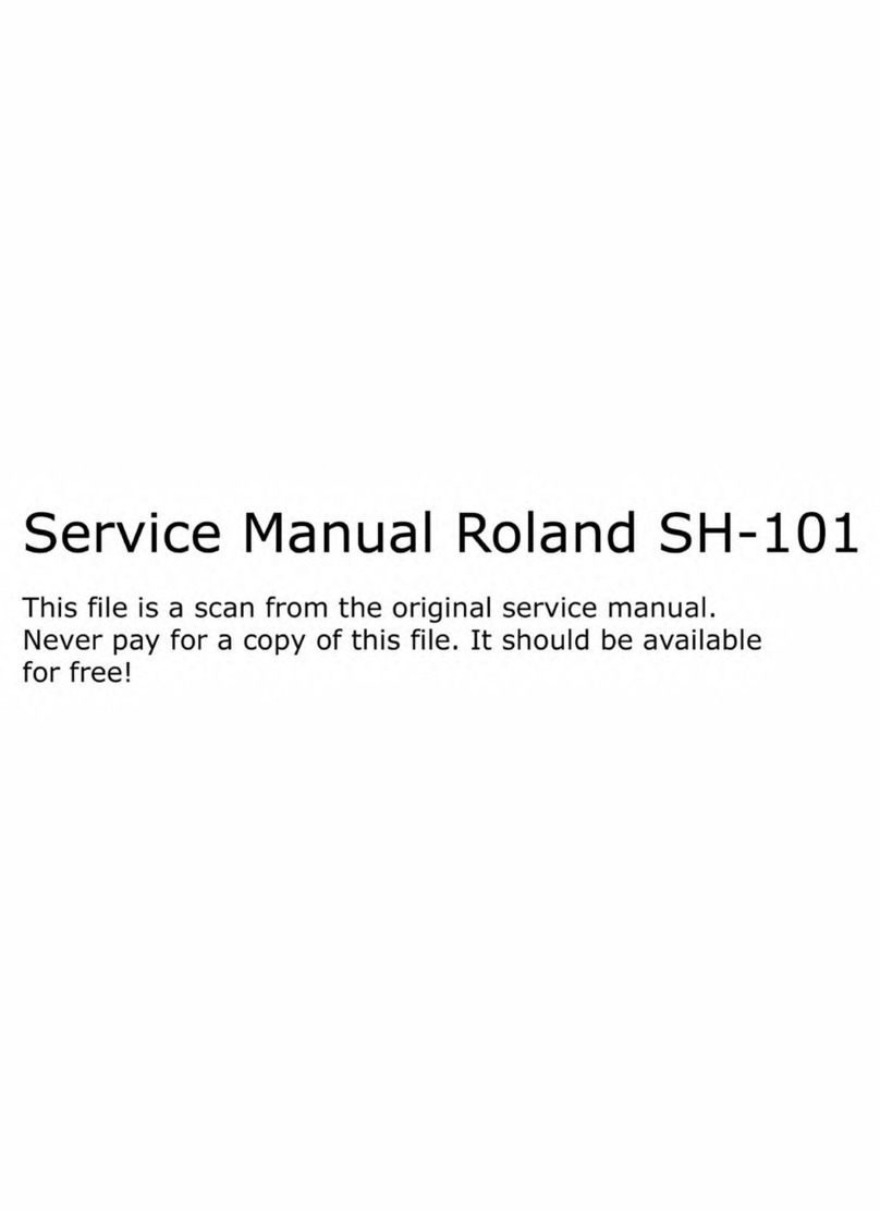 Roland SH-101 User manual