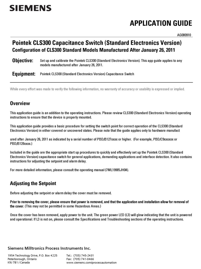 Siemens Pointek CLS300 User guide