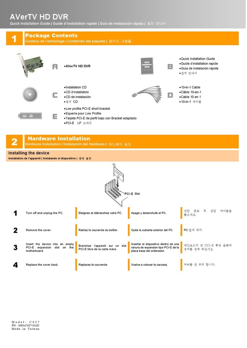 AVerTV C027 Quick installation guide