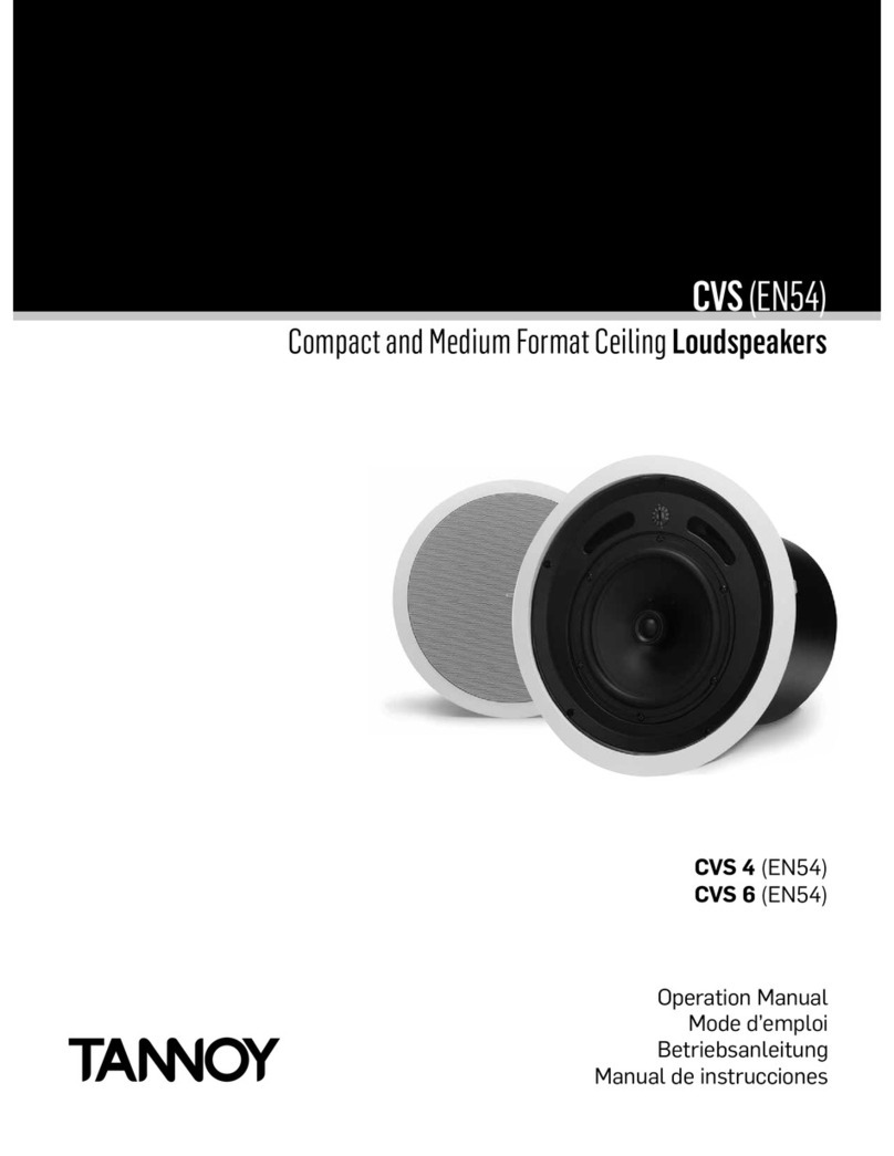Tannoy CVS 4 (EN54) Operation manual
