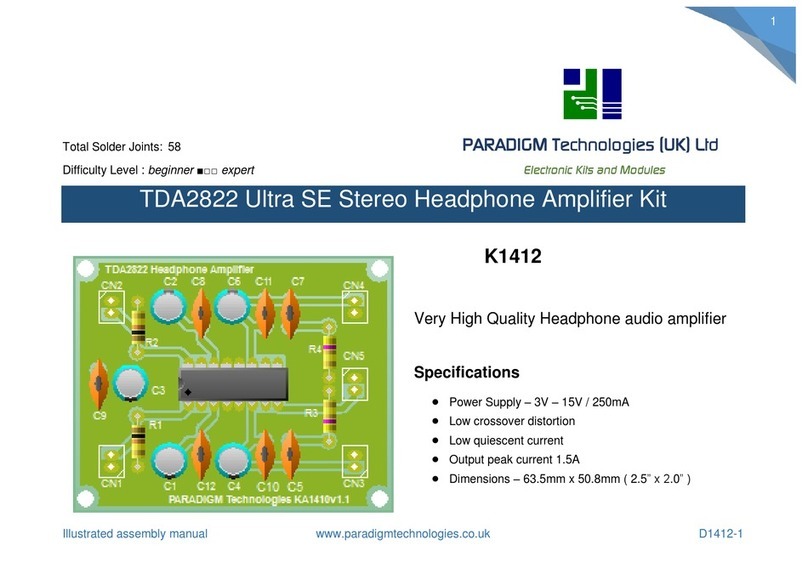 Paradigm TDA2822 User manual