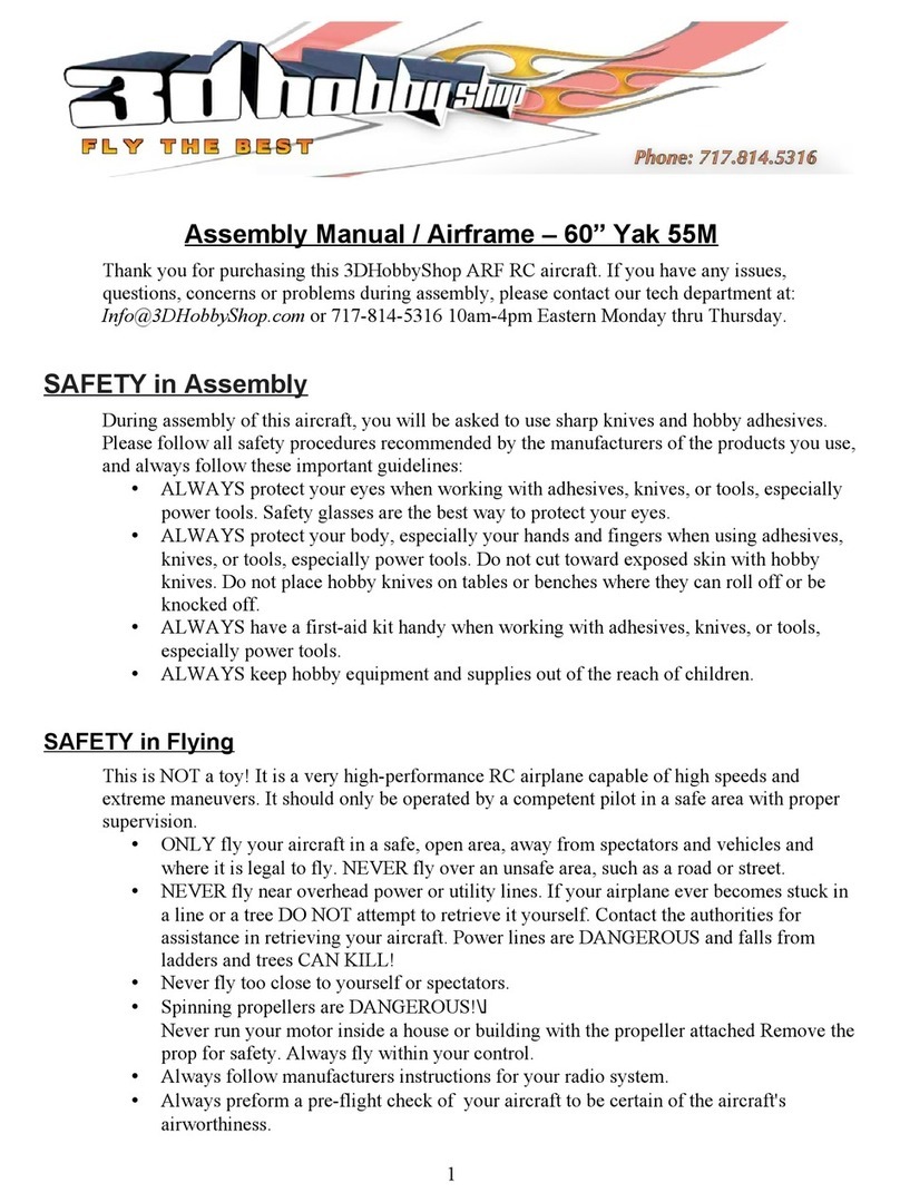 3D Hobby Shop 60 inch Yak 55M Assembly manual