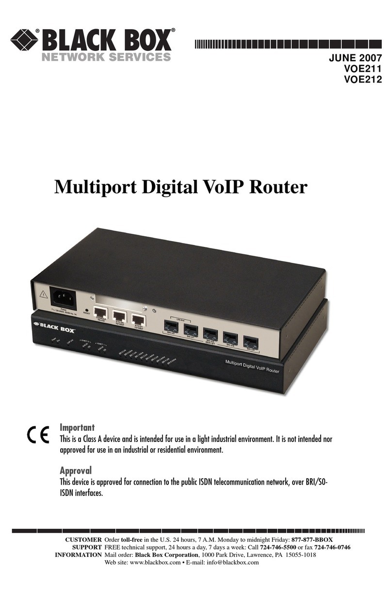 Black Box VOE212 user manual