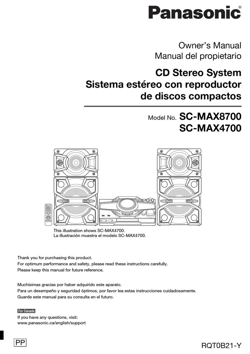 Panasonic SC-MAX8700 owner's manual
