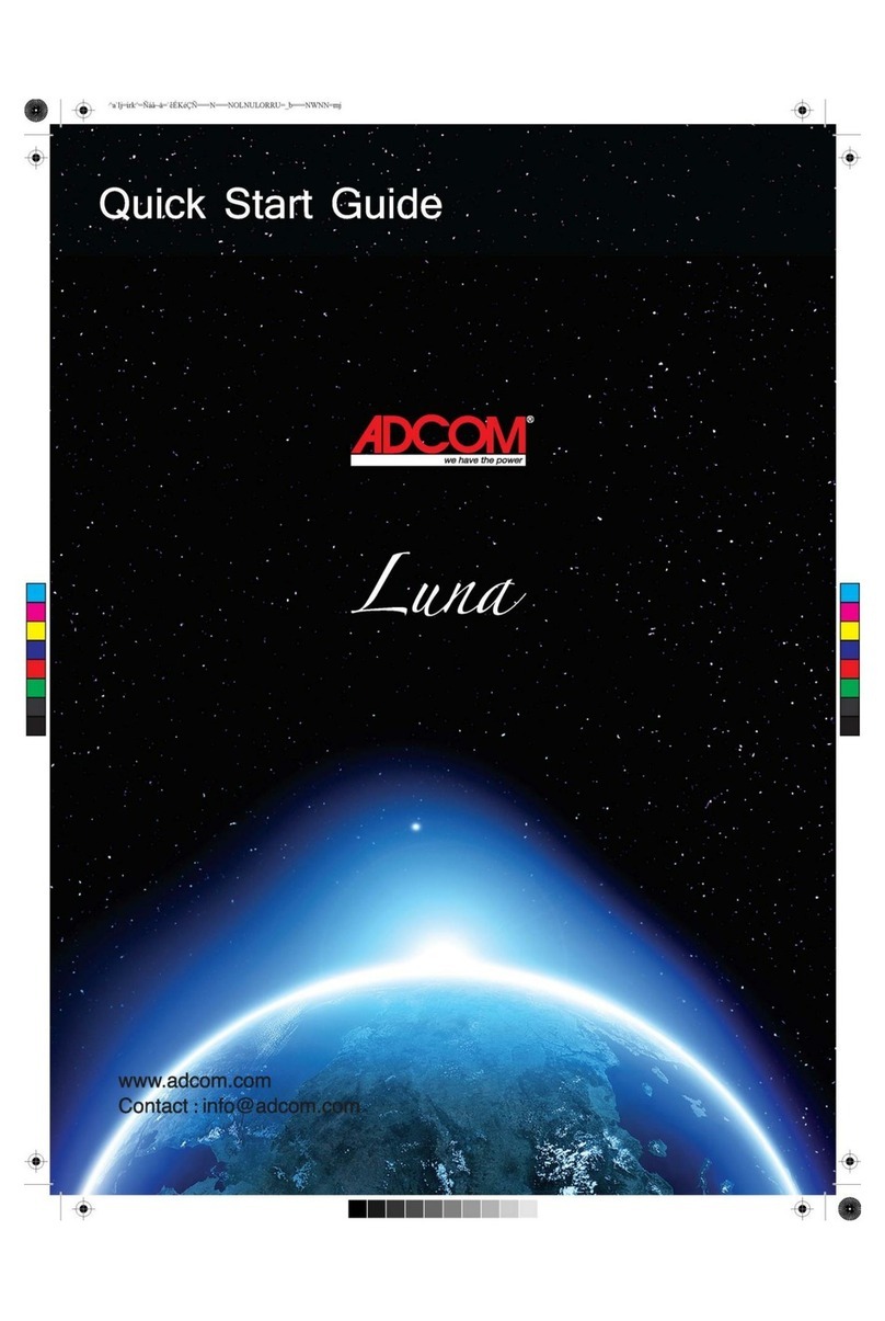 Adcom LUNA quick start guide