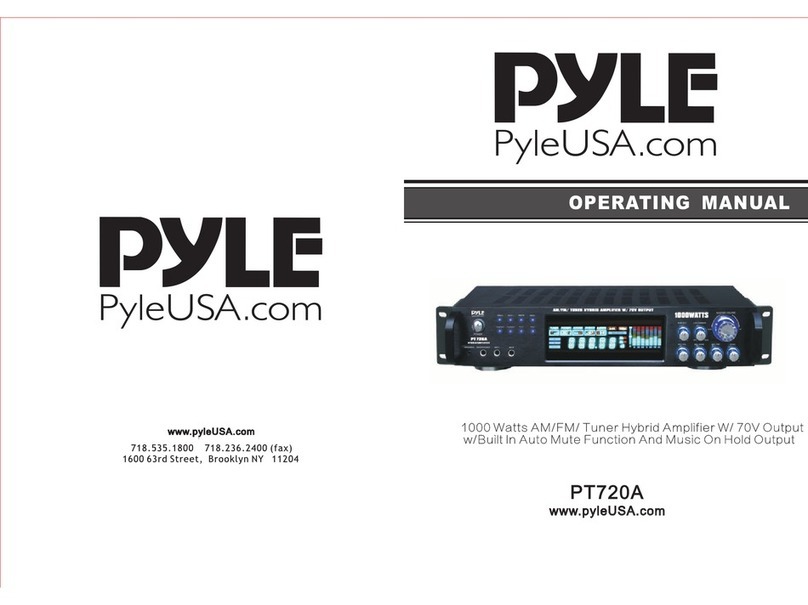 Pyle PT720A User manual