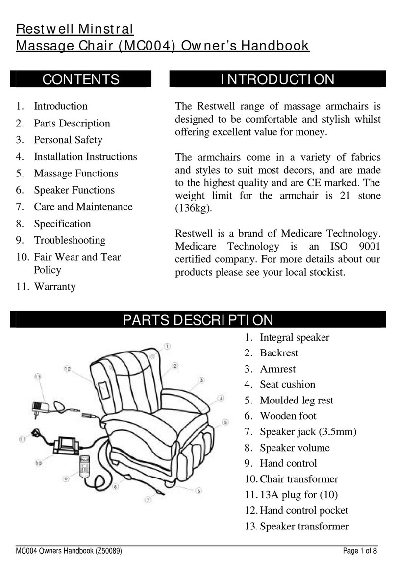 Restwell Minstral MC004 Owner's handbook