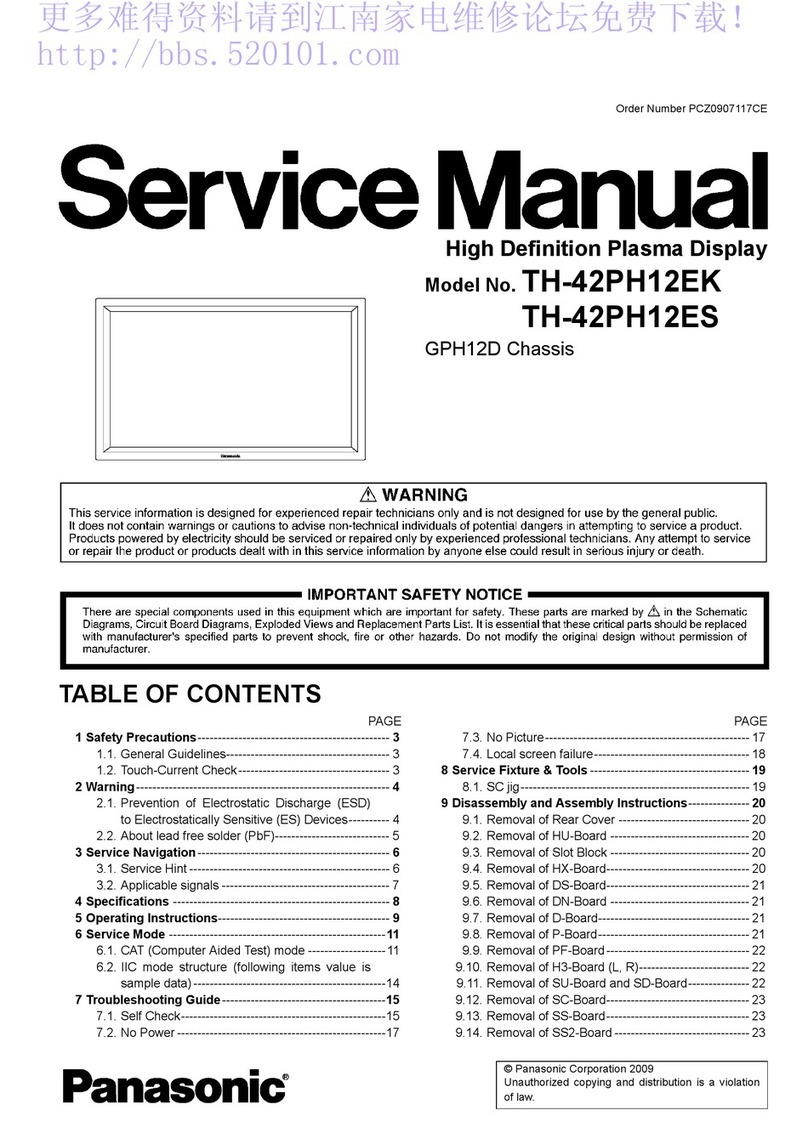 Panasonic TH-42PH12ES User manual