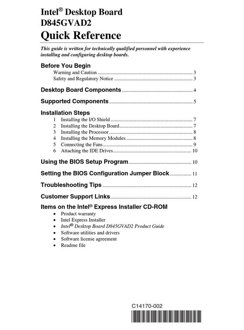 Intel D845GVAD2 User manual