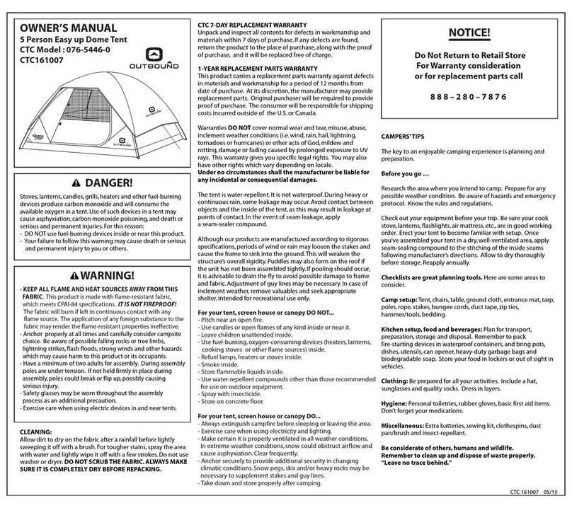 Outbound CTC161007 owner's manual