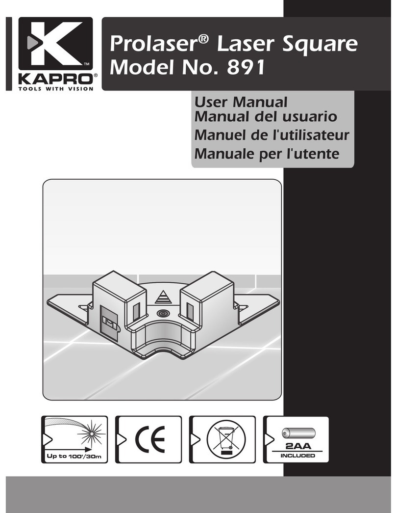 Kapro prolaser 891 user manual