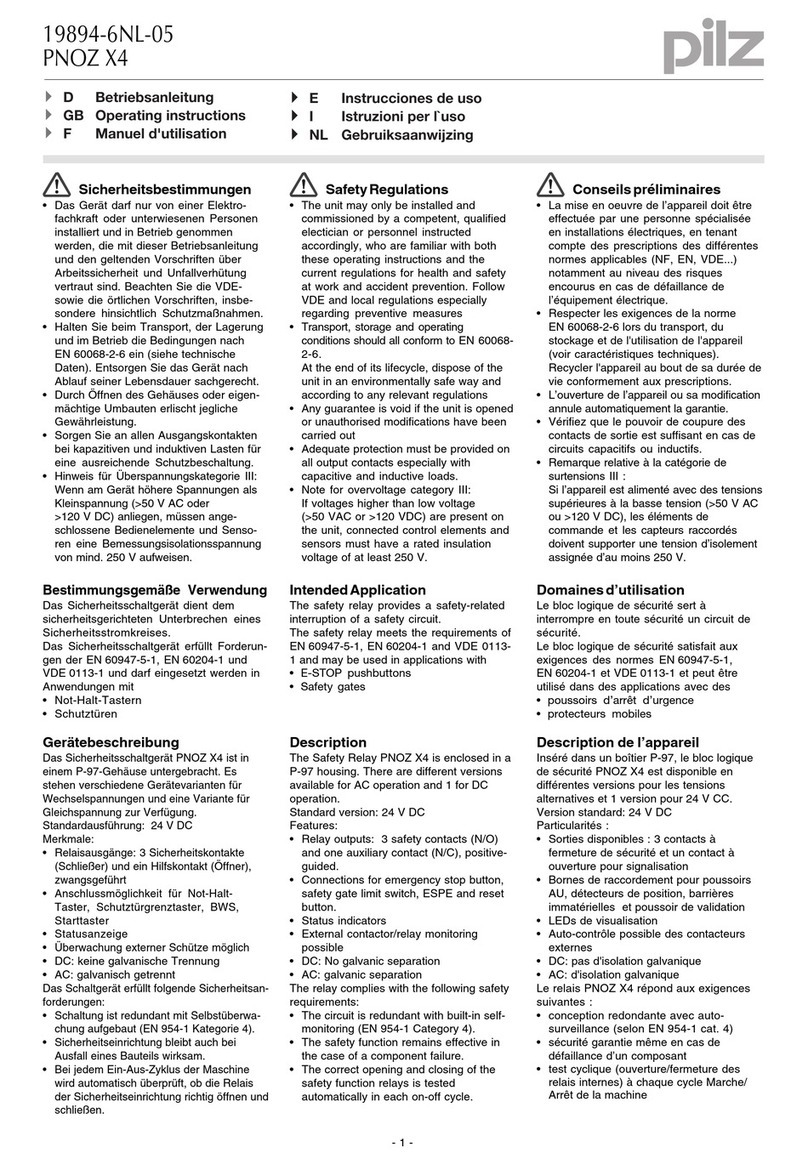 Pilz 19894-6NL-05 operating instructions