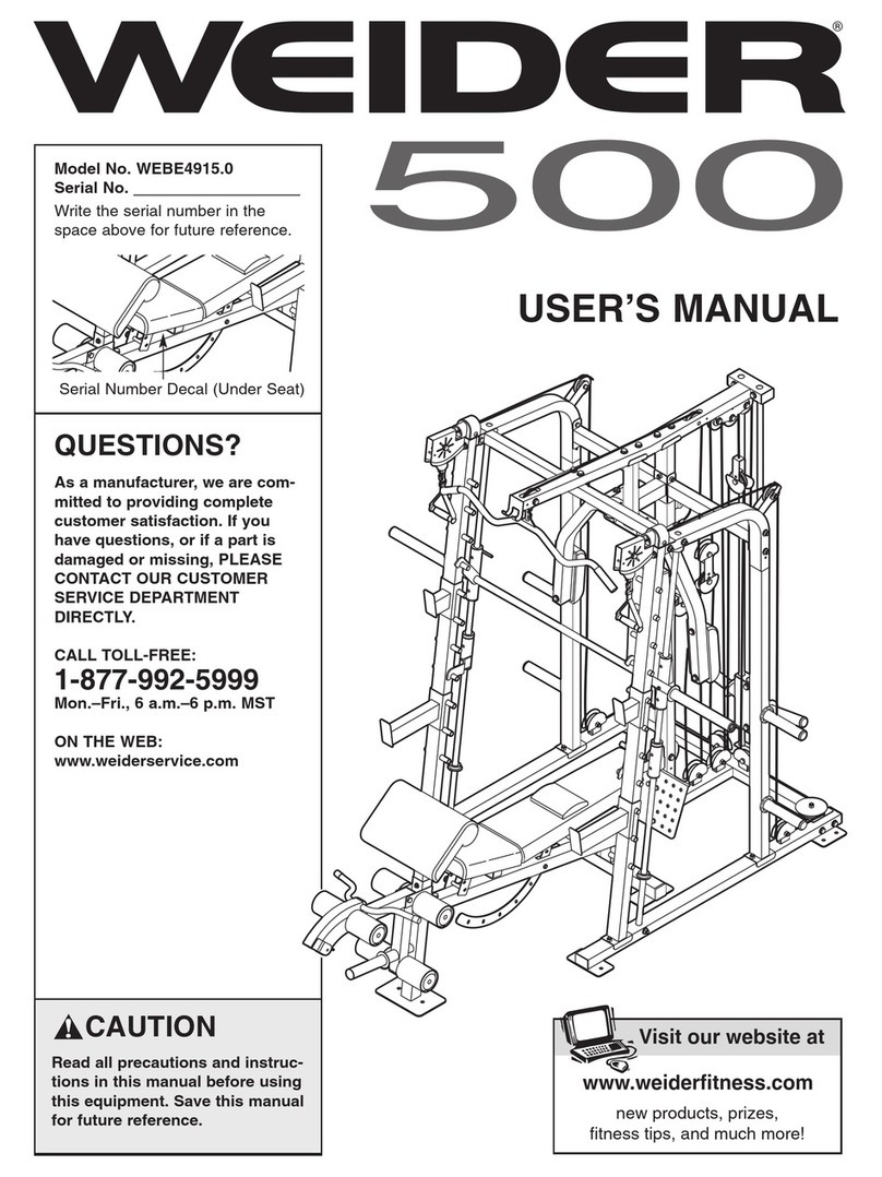 Weider WEBE4915.0 User manual