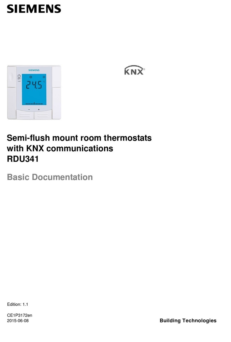 Siemens RDU341 Operator's manual