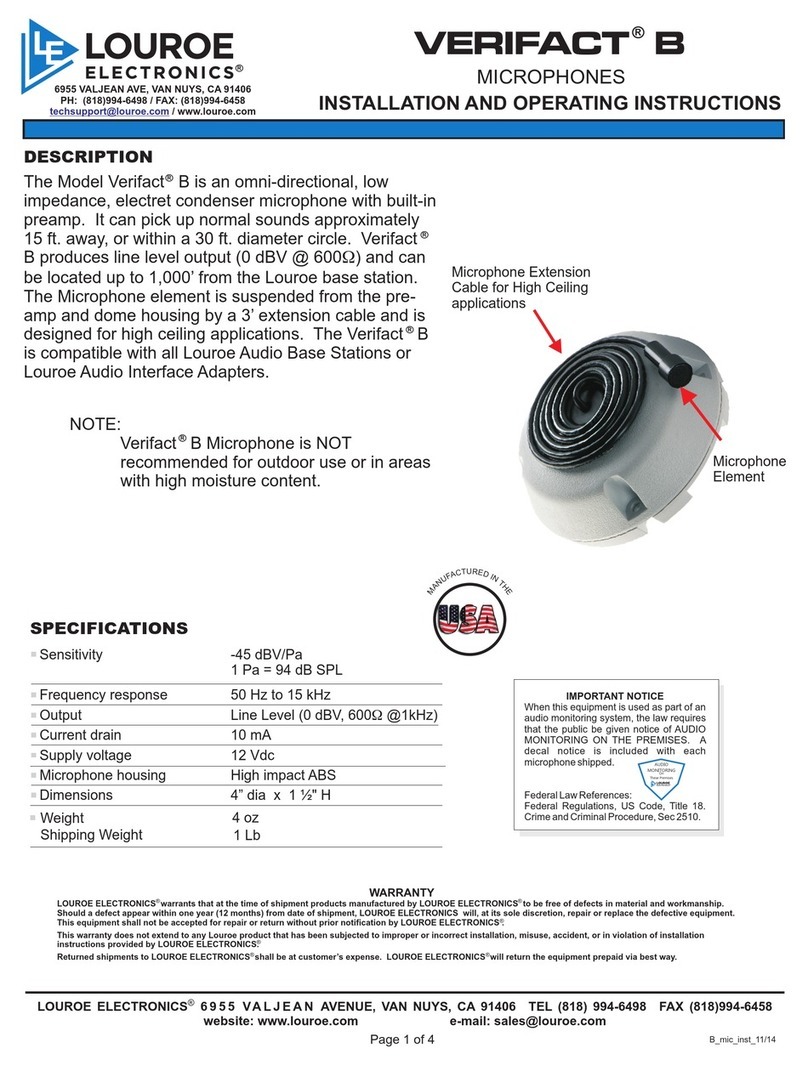 Louroe Electronics VERIFACT B Installation and operating instructions Louroe Electronics VERIFACT B Installation and operating instructions