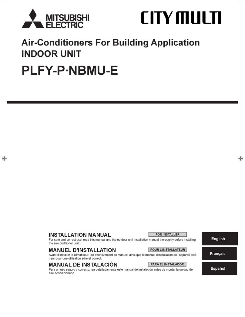 Mitsubishi Electric CITY MULTI PLFY-P-NBMU-E installation manual Mitsubishi Electric CITY MULTI PLFY-P-NBMU-E installation manual