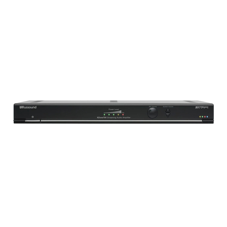 Russound XZone70V User manual