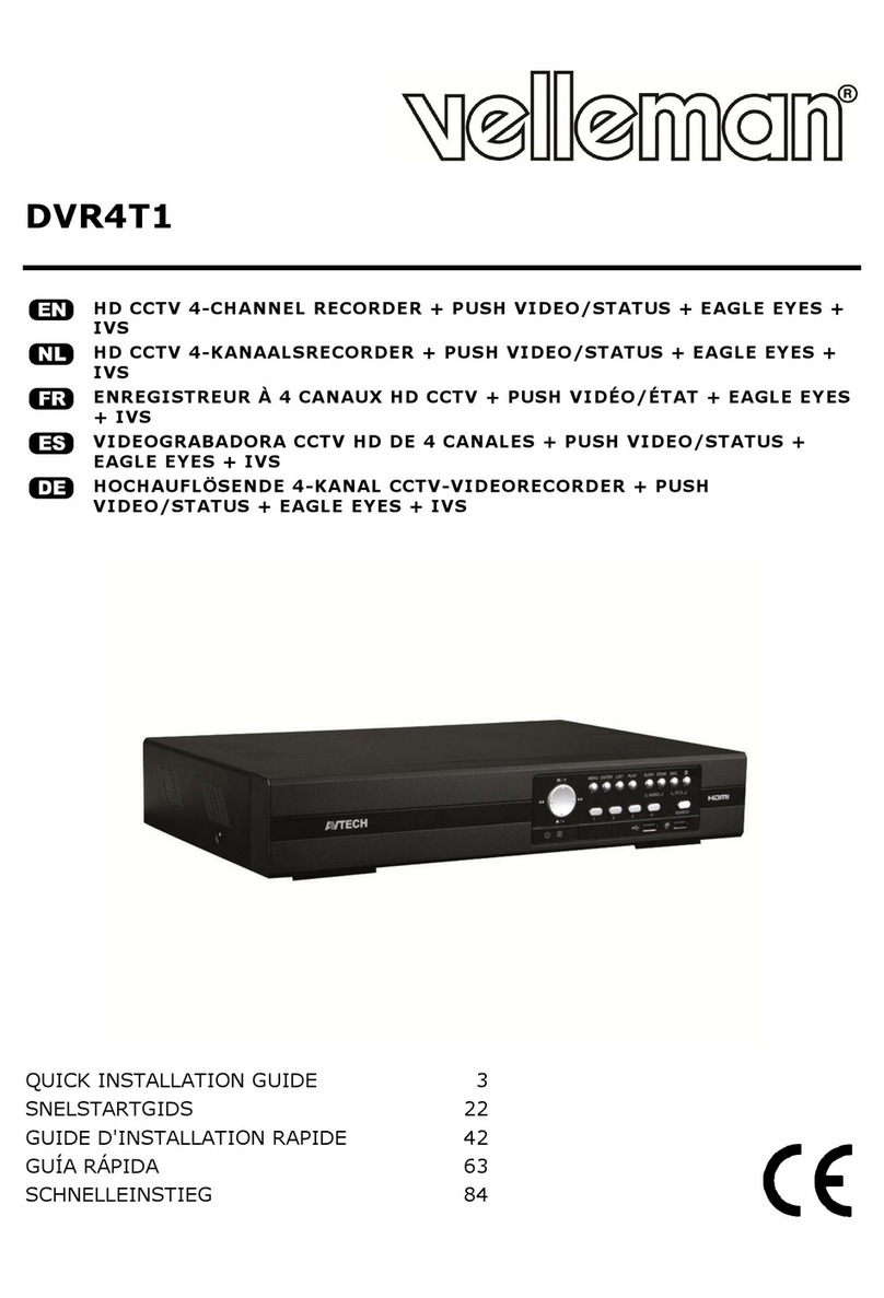 Velleman DVR4T1 Quick installation guide