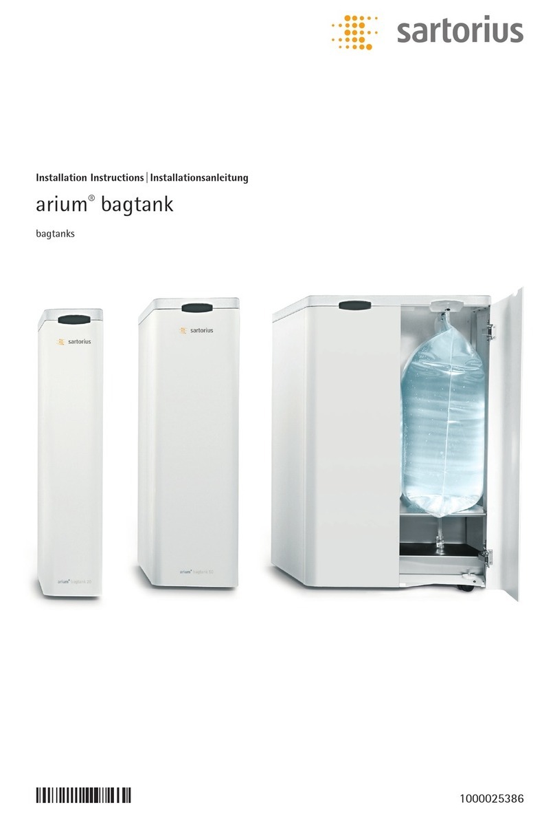 Sartorius arium bagtank 50 installation instructions
