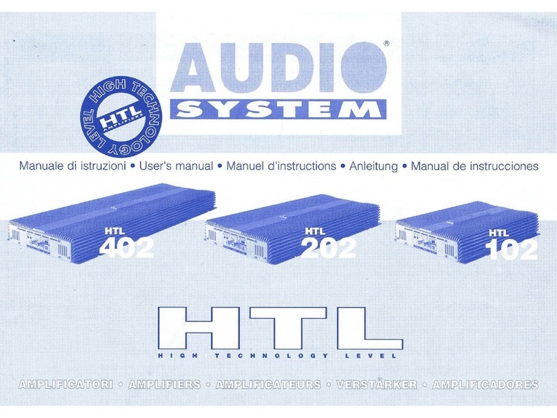 Audiosystem HTL 102 User manual