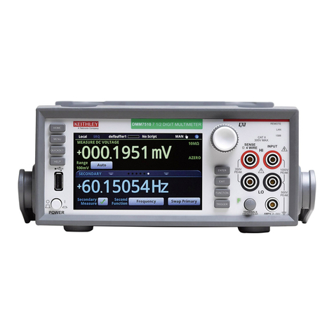 Keithley DMM7510 Use and care manual
