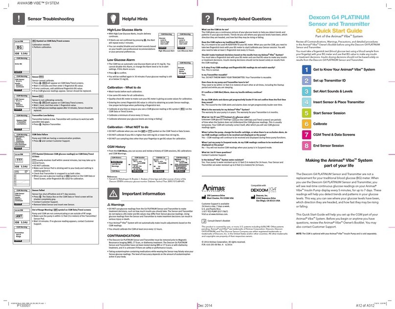 Dexcom G4 Platinum quick start guide