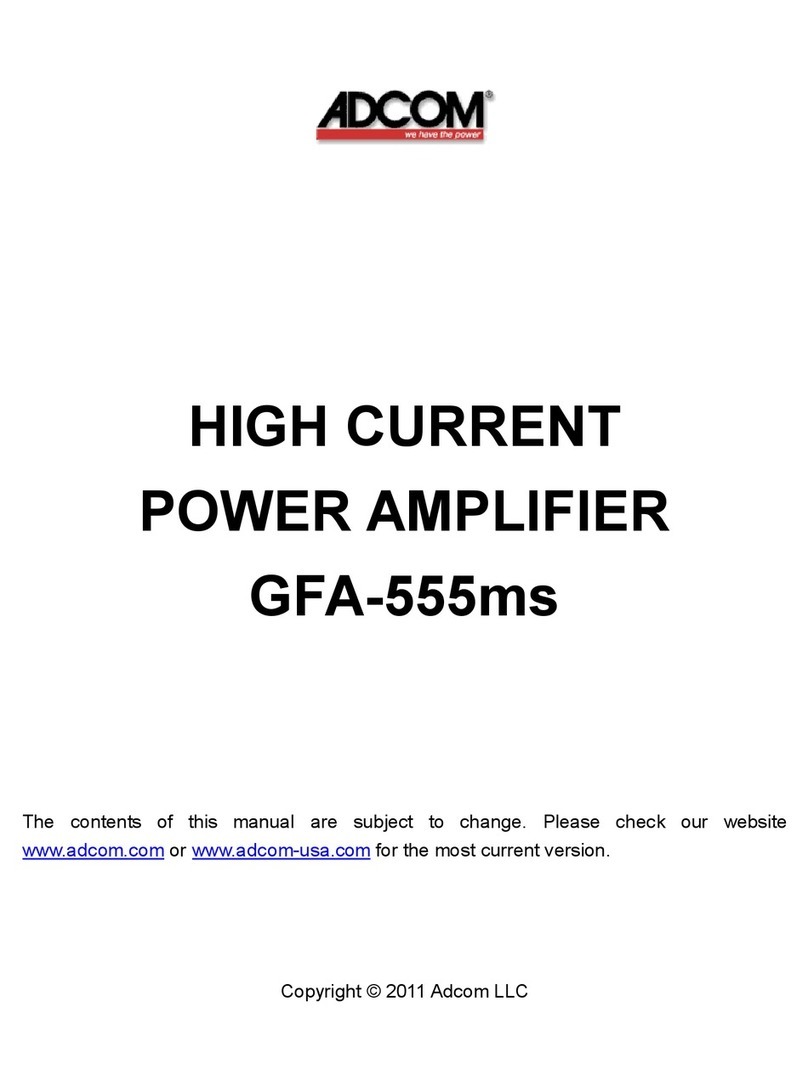 Adcom GFA-555MS User manual Adcom GFA-555MS User manual