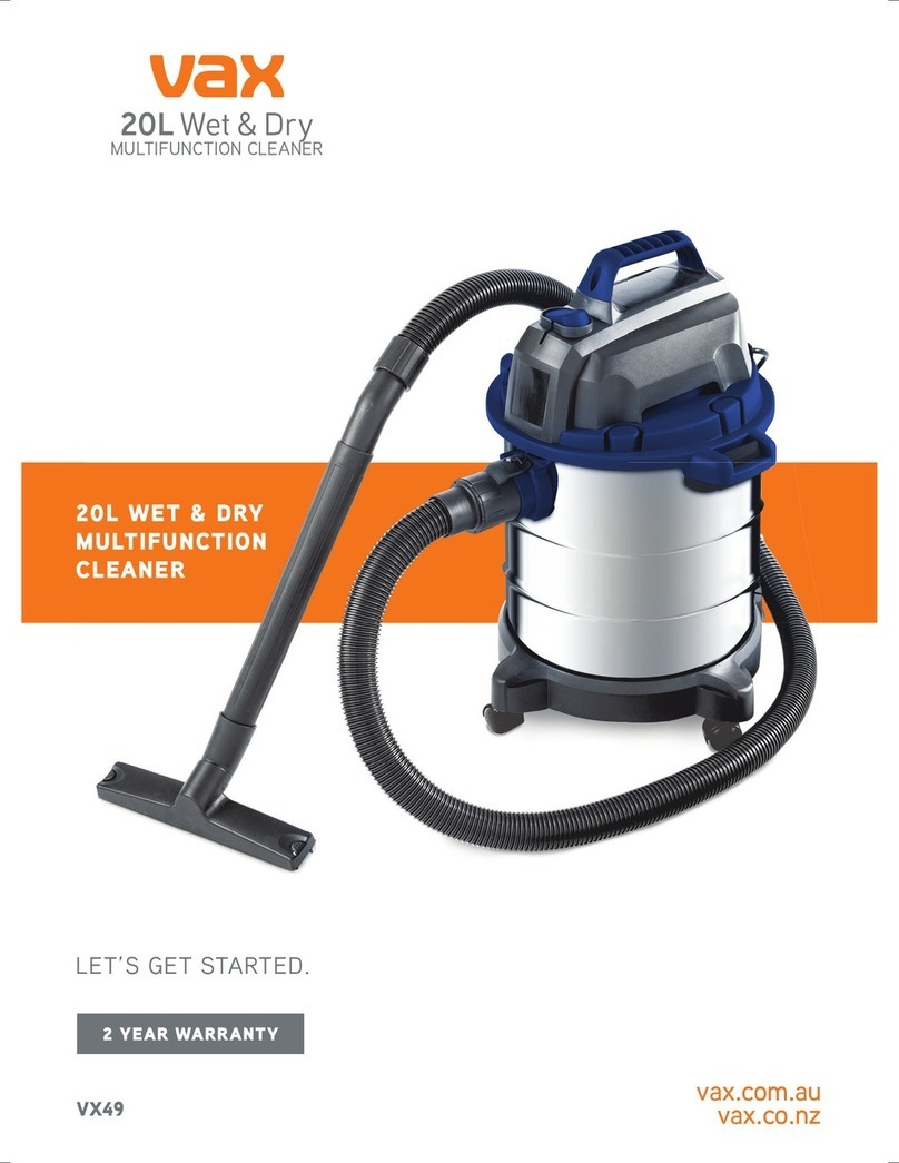 Vax VX49 Installation instructions