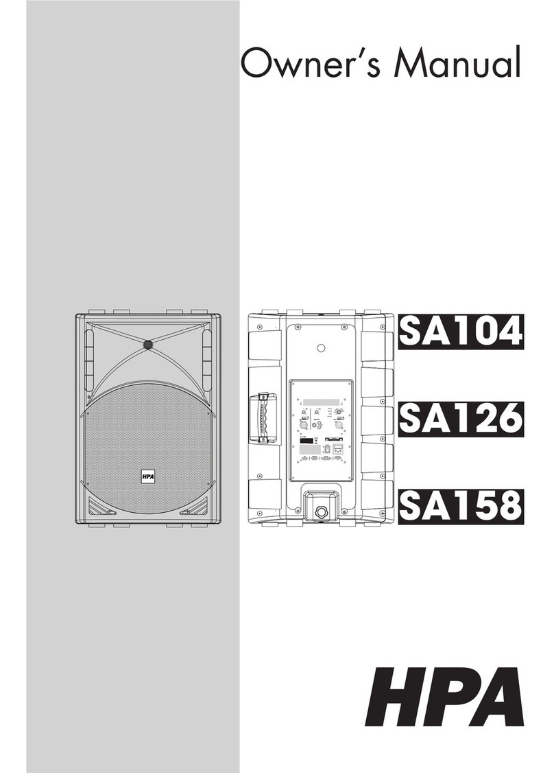 HPA SA104 owner's manual