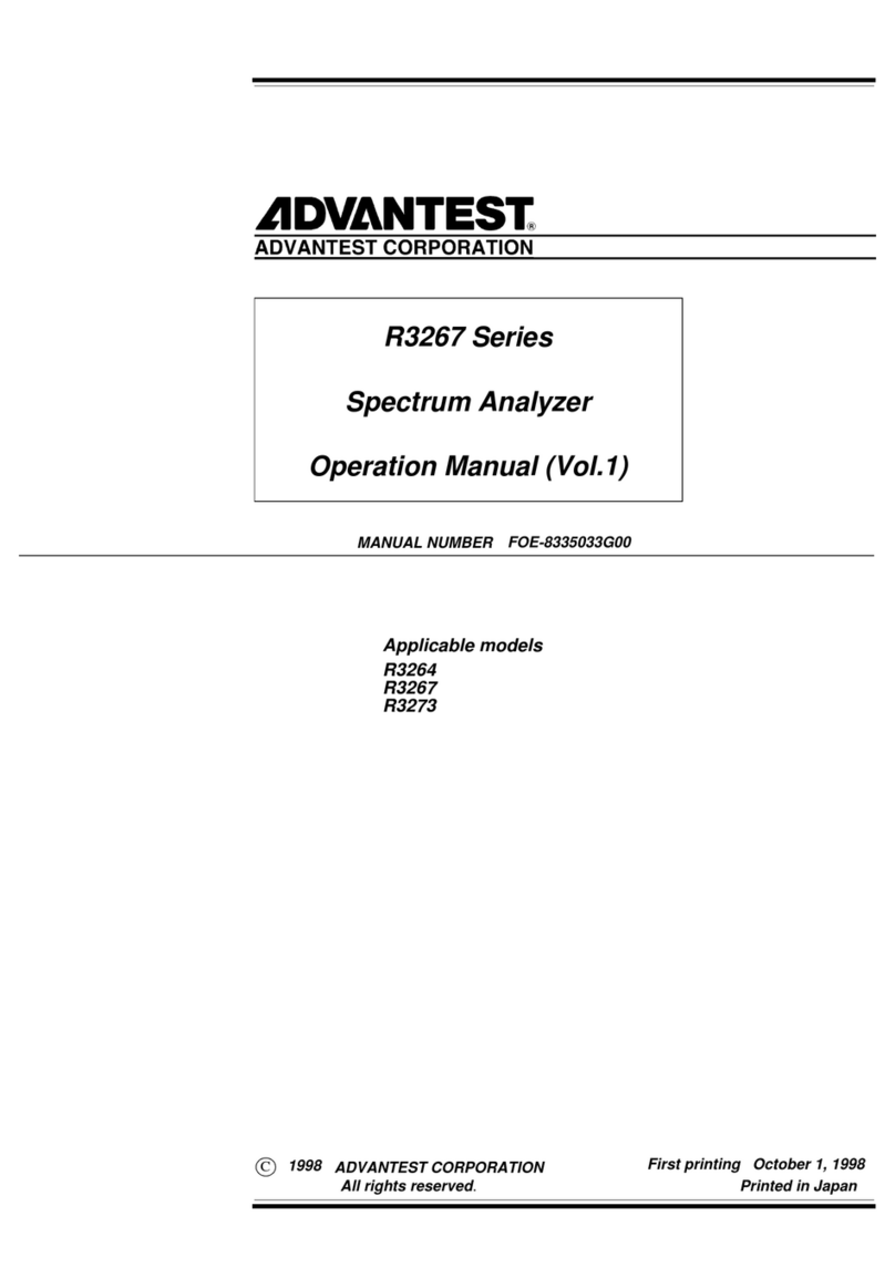 ADVANTEST R3267 series User manual