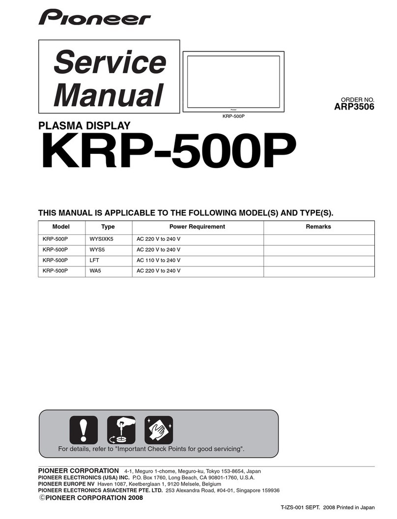 Pioneer KURO KRP-500P User manual