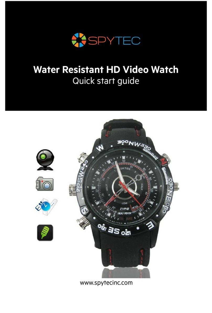 Spy Tec Water Resistant HD Video Watch quick start guide