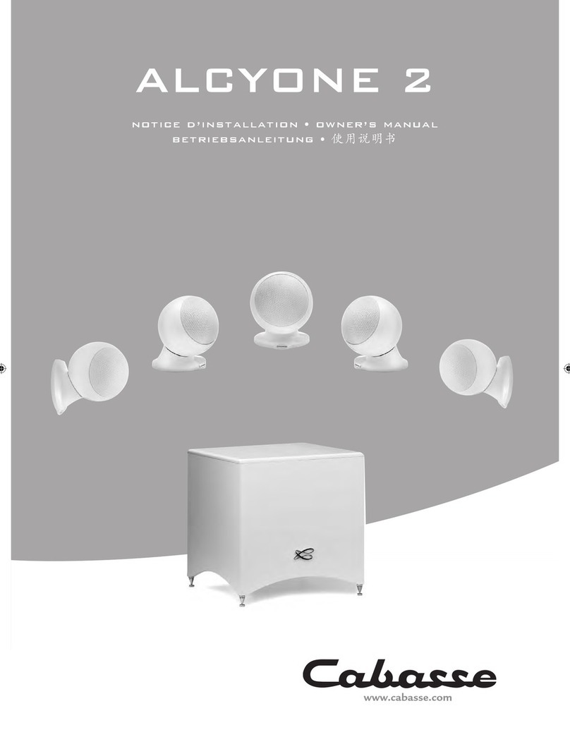 CABASSE ALYONE 2 owner's manual