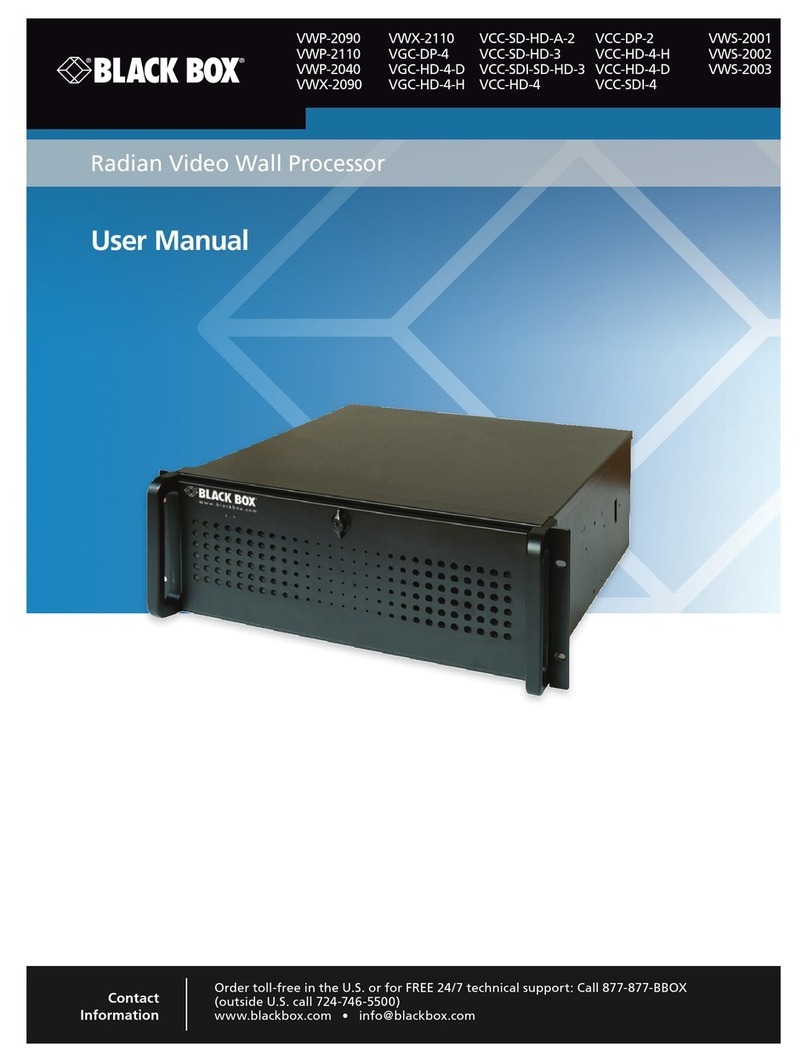Black Box Radian VWP-2090 User manual Black Box Radian VWP-2090 User manual