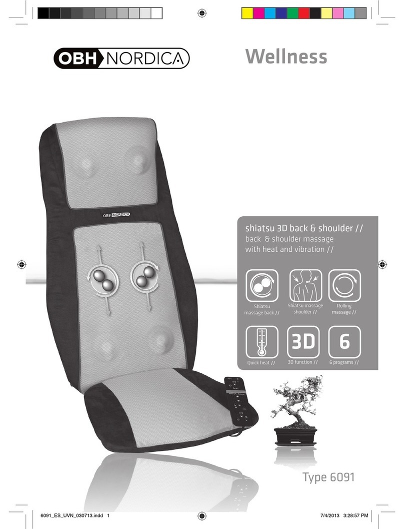 OBH Nordica shiatsu 3D back & shoulder instruction manual