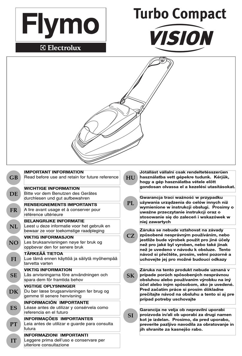 Flymo TCV 330 Instruction sheet