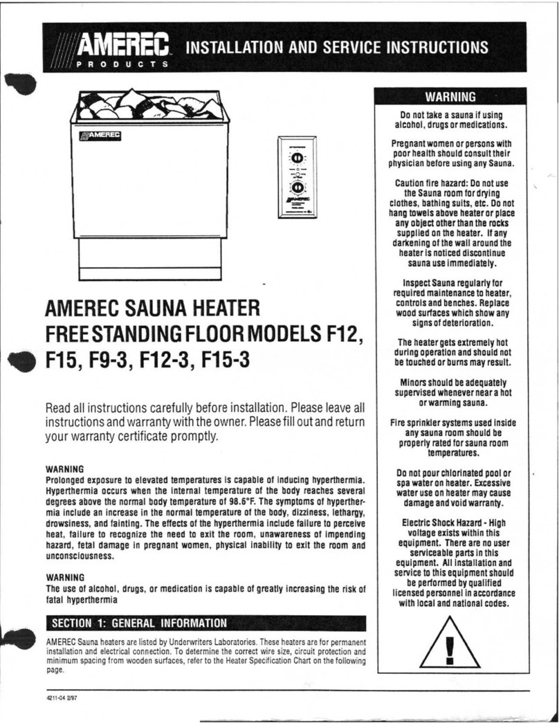 Amerec F12 Installation and service instructions