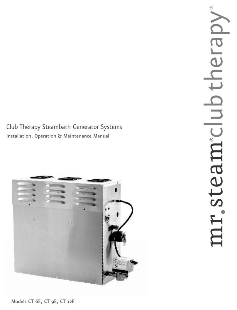 mr. steam CT6E Owner's manual