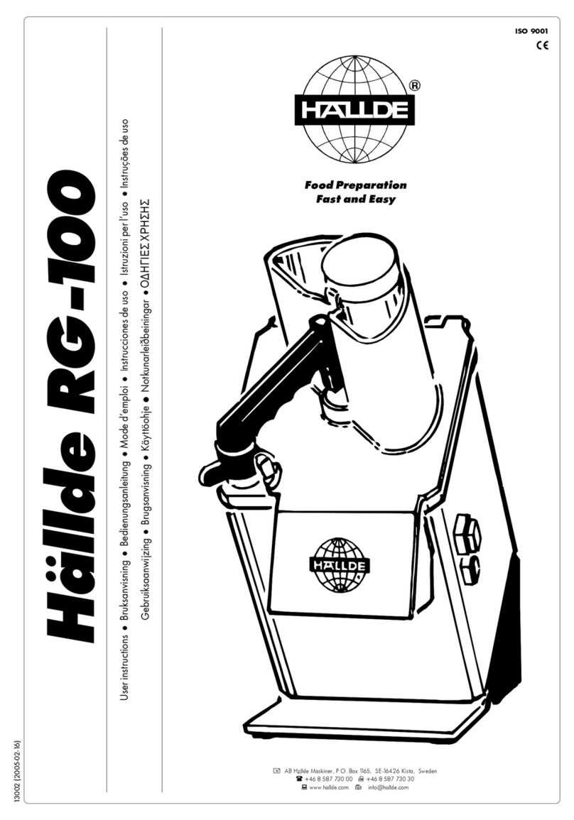 Hallde RG-100 User instructions