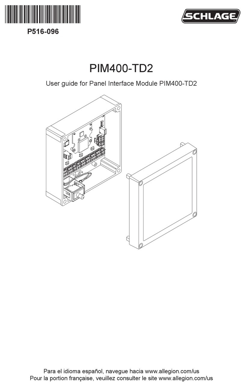 Schlage PIM400-TD2 user guide