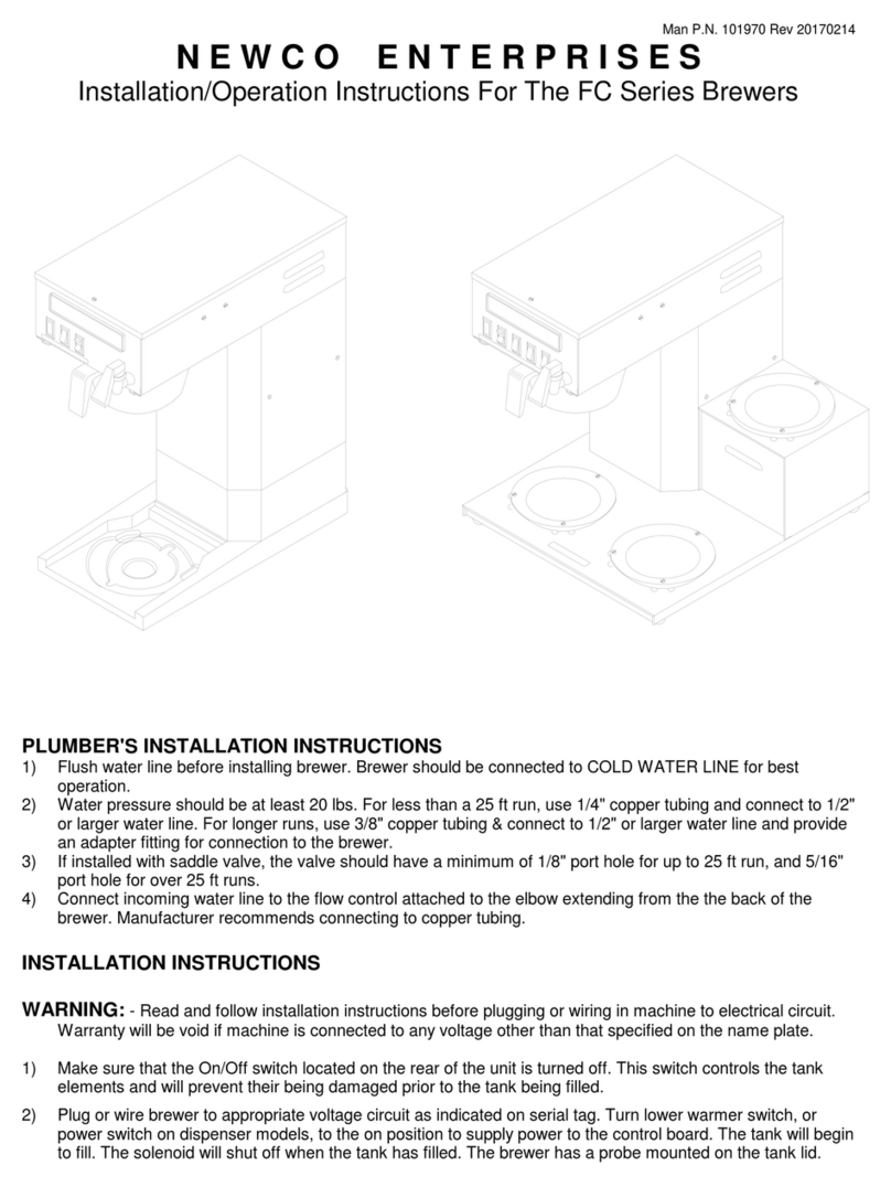 Newco FC Series Installation & operation instructions