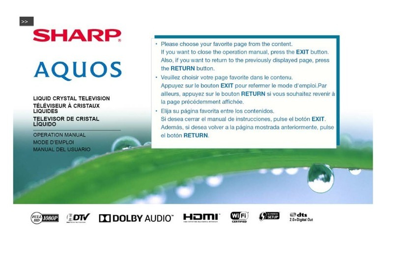 Sharp Aquos User manual