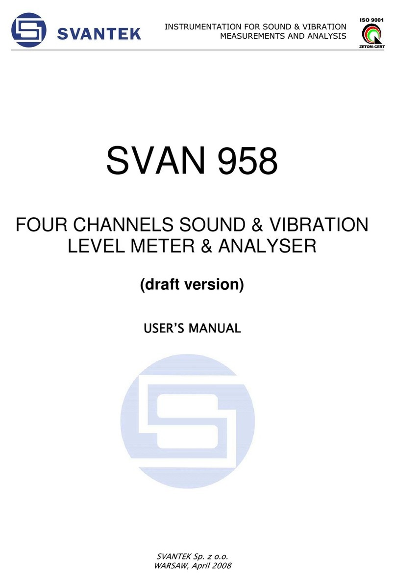 Svantek SVAN 958 user manual