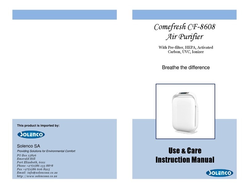 Solenco Comefresh CF-8608 Use & care instruction manual