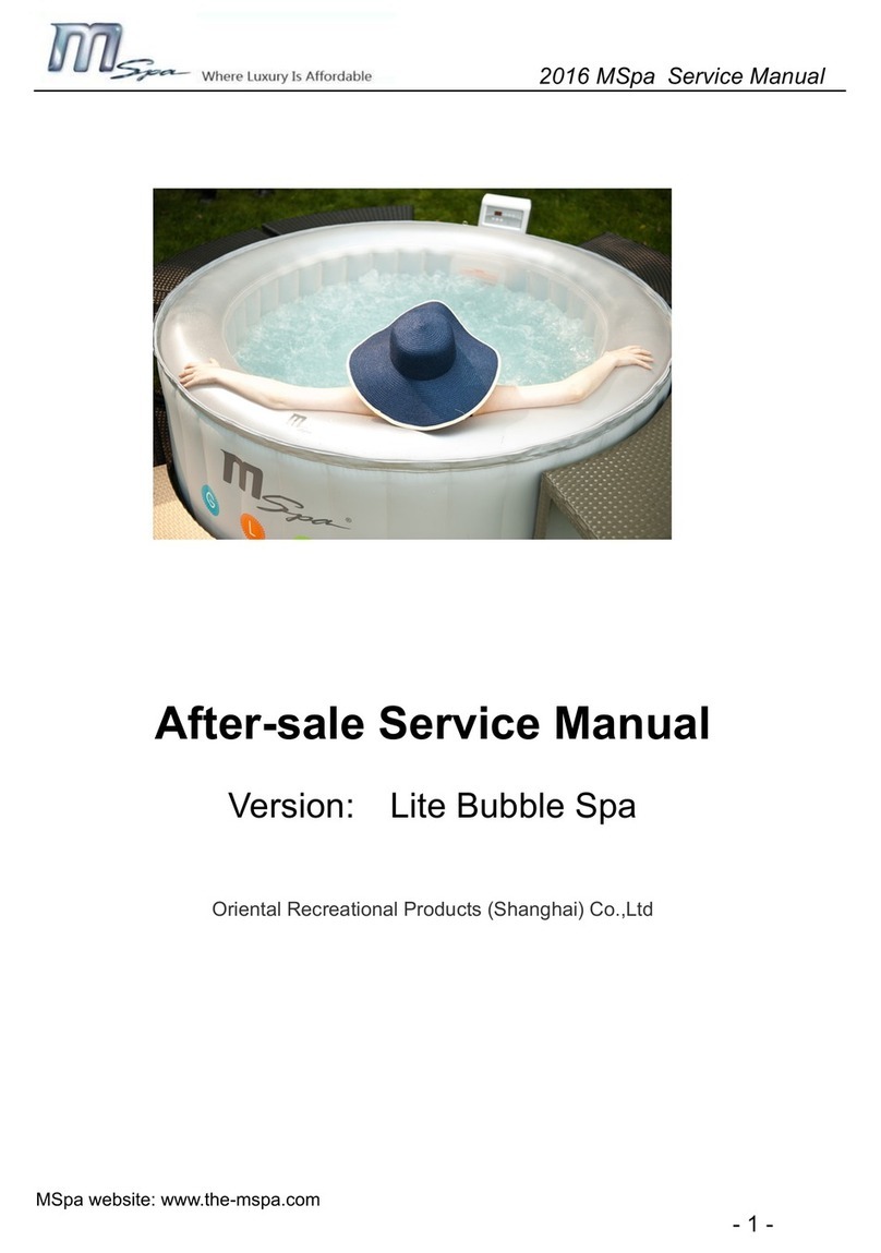 M-Spa Lite Bubble Spa Service manual