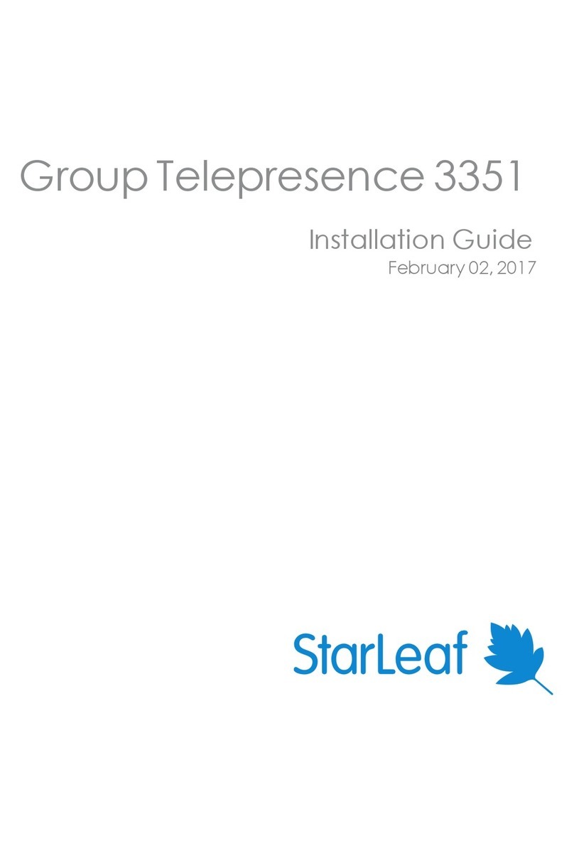 StarLeaf Group Telepresence 3351 User manual StarLeaf Group Telepresence 3351 User manual