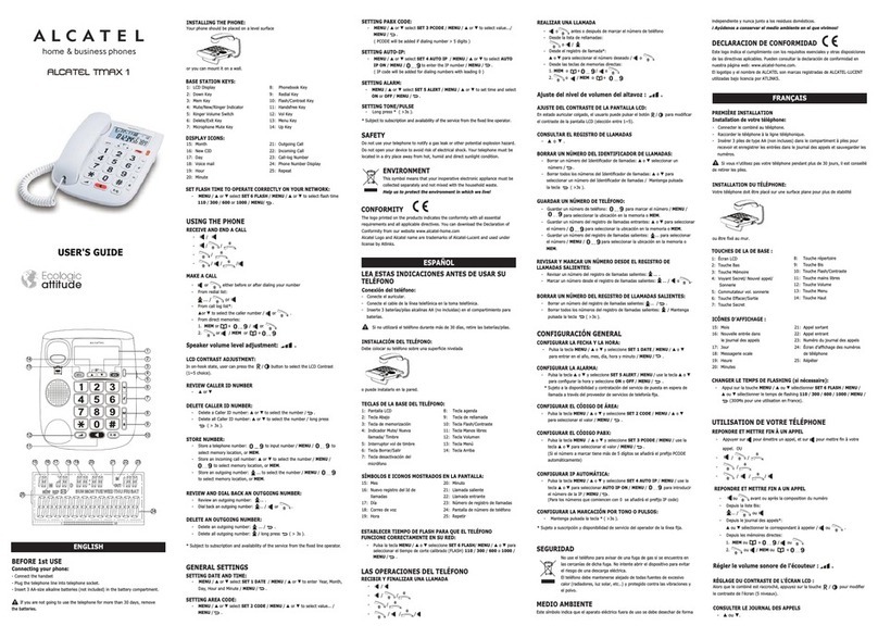 Alcatel TMAX 1 User manual
