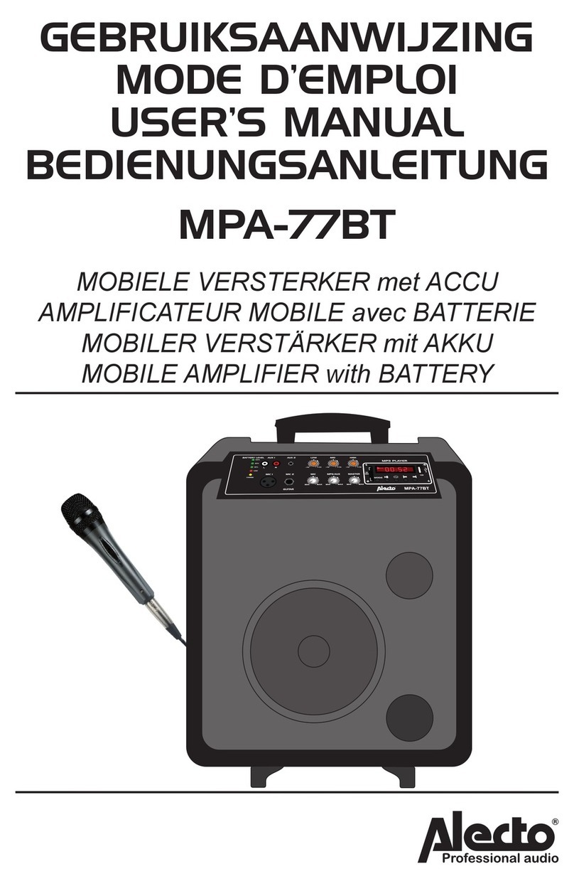 Alecto MPA-77BT user manual