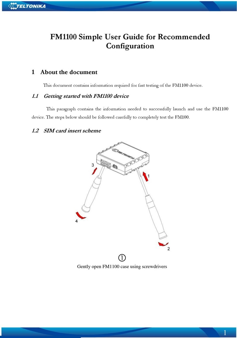 Teltonika FM1100 User manual Teltonika FM1100 User manual
