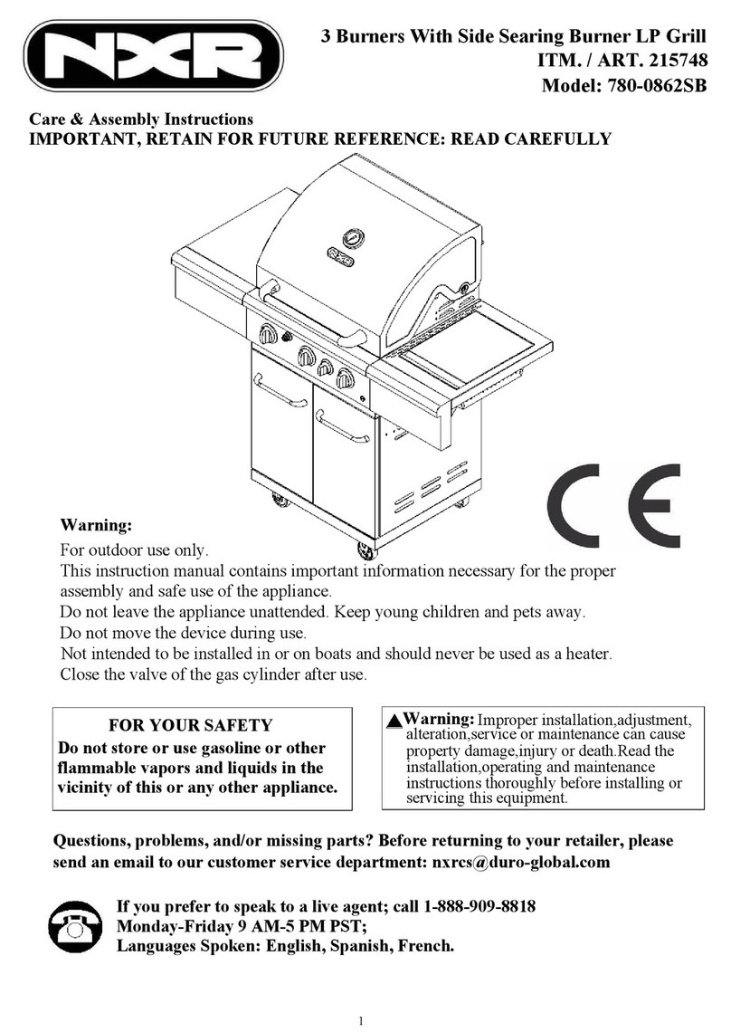 NXR 780-0862SB Care & assembly instructions